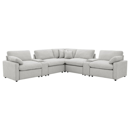 Collins Pwr Sectional 7-Piece Set - Grey
