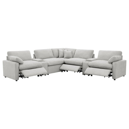 Collins Pwr Sectional 7-Piece Set - Grey