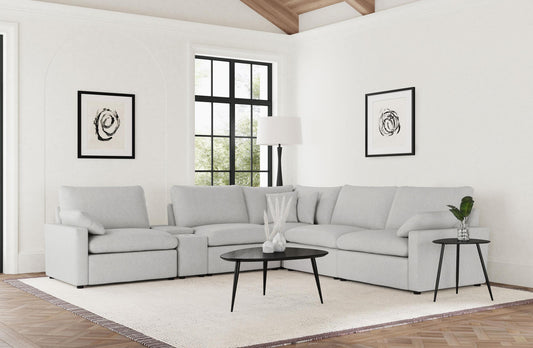 Collins Pwr Sectional 6-Piece Set - Grey