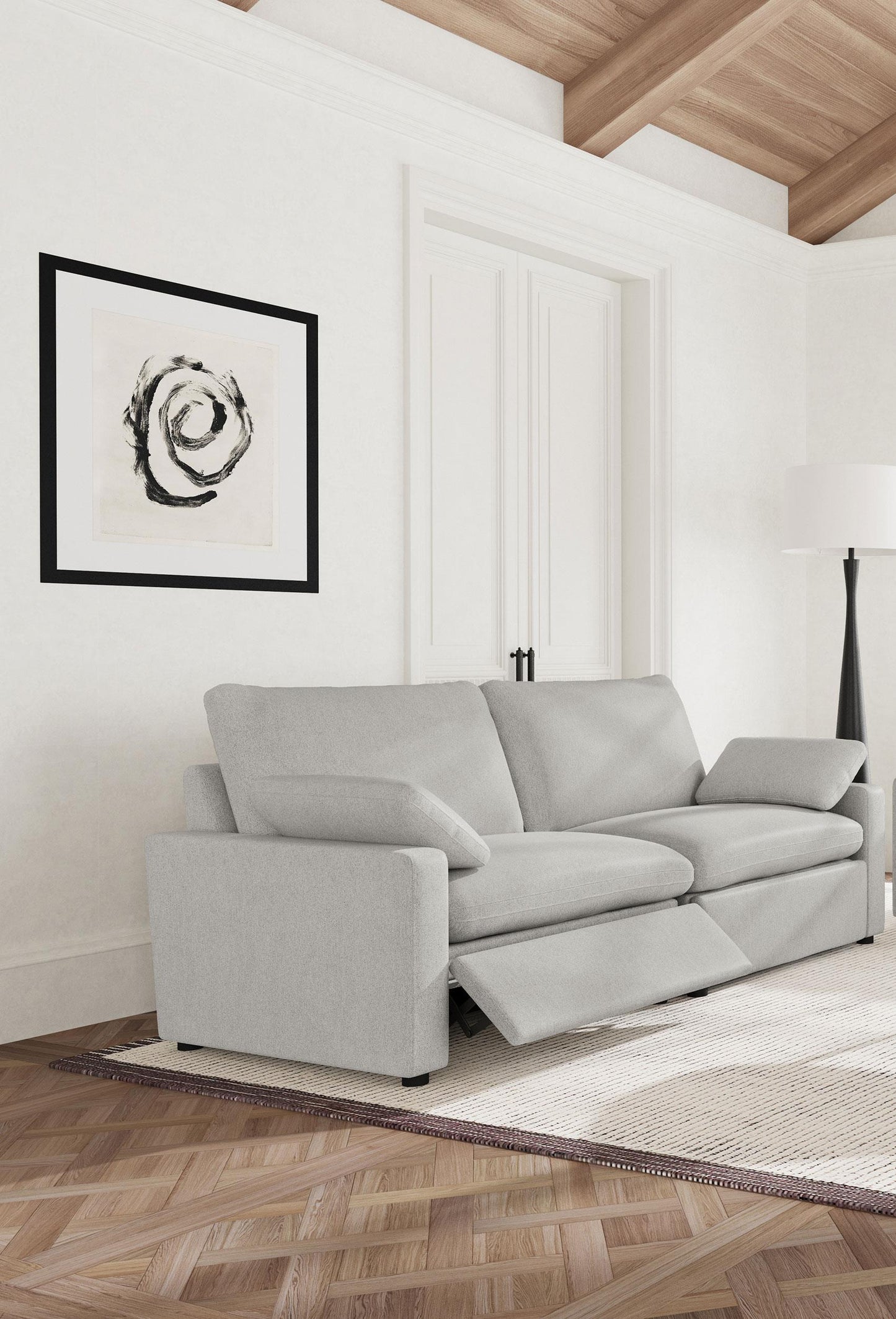 Collins Power Loveseat - Grey