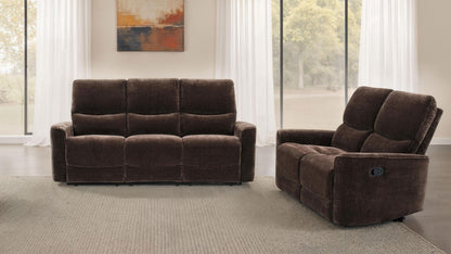 Navarro Reclining Sofa Set in Dark Brown - Coaster Furniture