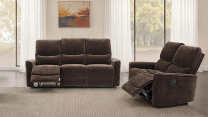 Navarro Reclining Sofa Set in Dark Brown - Coaster Furniture