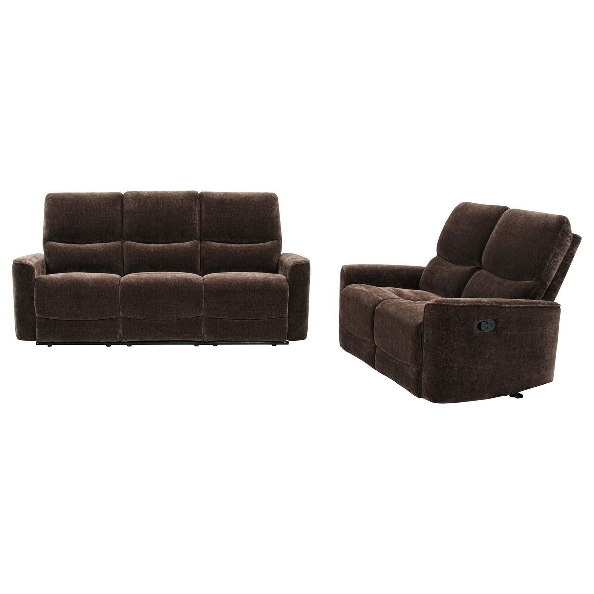 Navarro Reclining Sofa Set in Dark Brown - Coaster Furniture