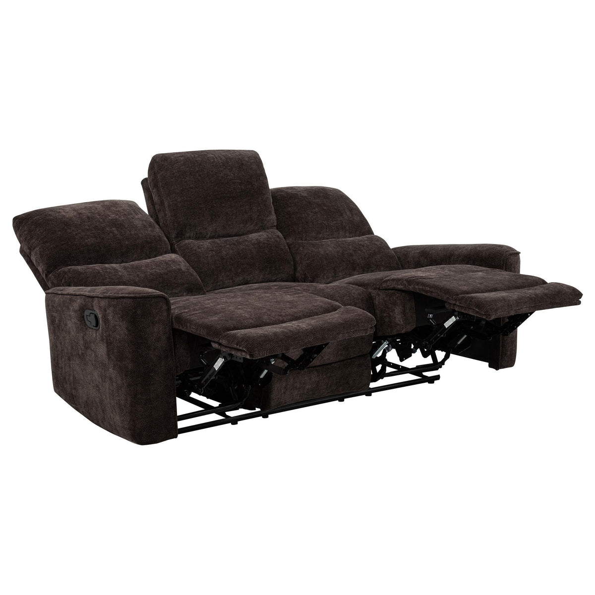 Navarro Reclining Sofa Set in Dark Brown - Coaster Furniture