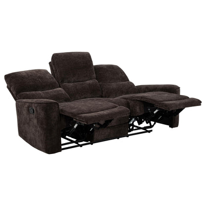 Navarro Reclining Sofa Set in Dark Brown - Coaster Furniture