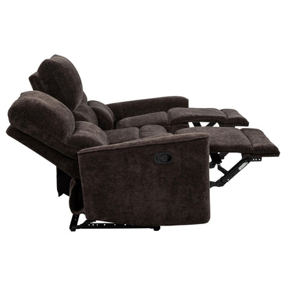 Navarro Reclining Sofa Set in Dark Brown - Coaster Furniture