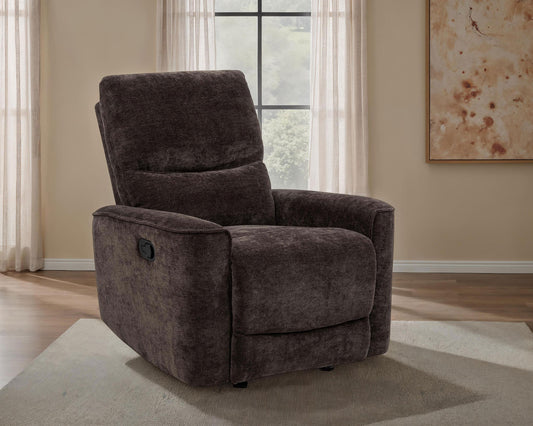 Navarro Glider Recliner in Dark Brown - Coaster Furniture