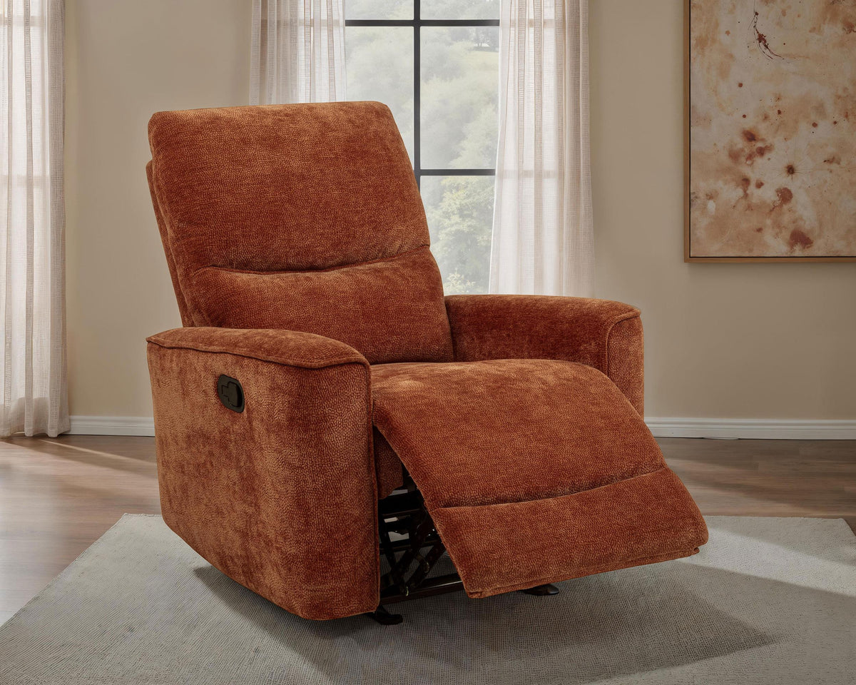 Navarro Glider Recliner in Dark Brown - Coaster Furniture