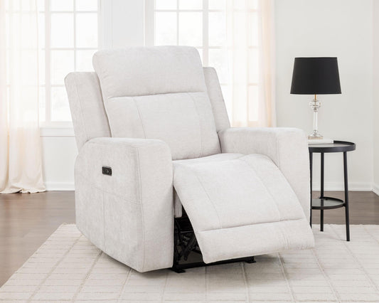 Kennett Power Recliner in Ivory - Coaster Furniture