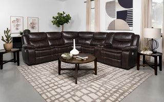 Sycamore 3-Piece Power Sectional - Dark Brown