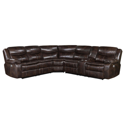 Sycamore 3-Piece Power Sectional - Dark Brown