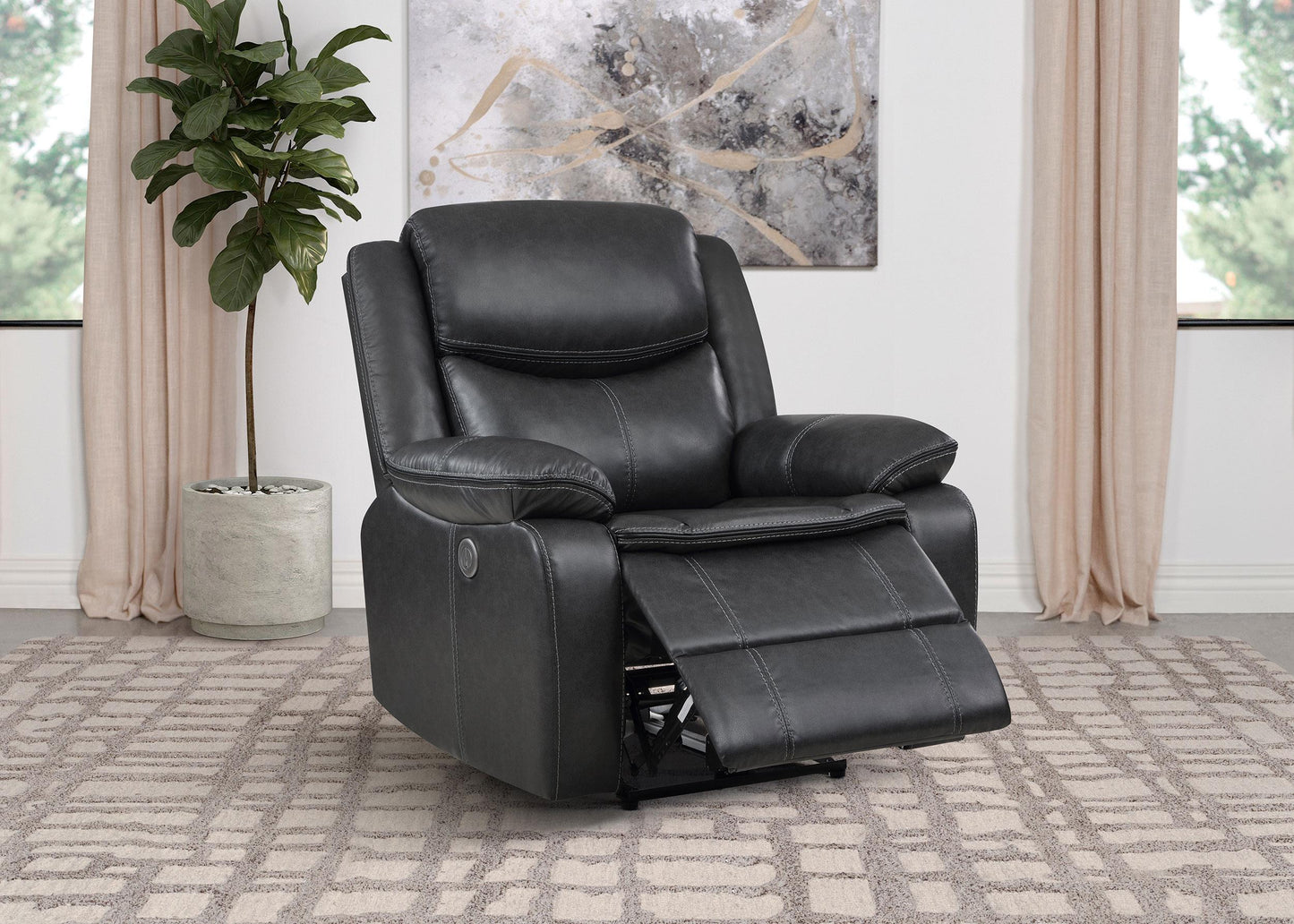 Sycamore Power Recliner - Dark Grey