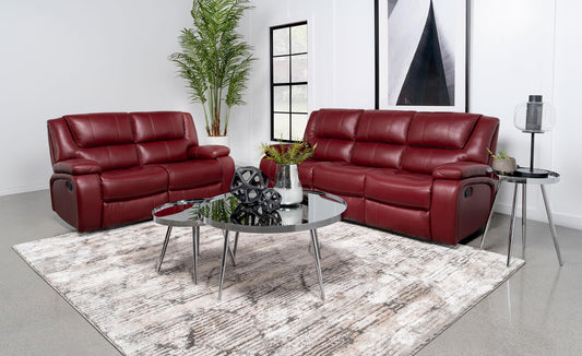 Camila Reclining 2-Piece Set in Red - Coaster Furniture