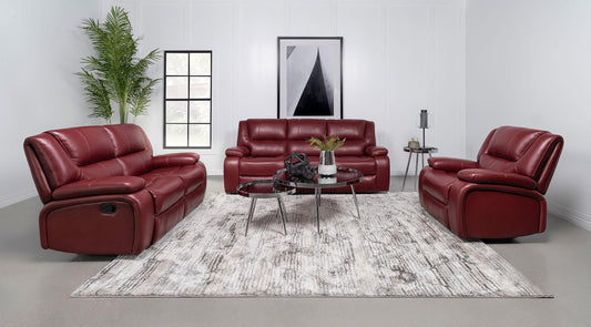 Camila Reclining 3-Piece Set in Red - Coaster Furniture
