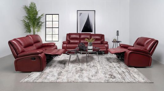 Camila Reclining 3-Piece Set in Red - Coaster Furniture