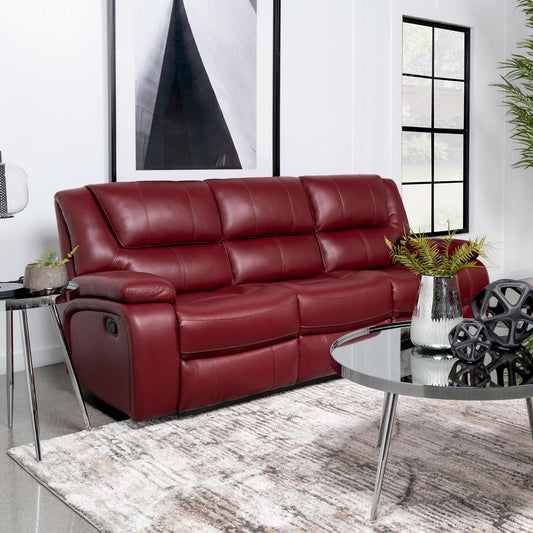 Camila Motion Sofa in Red - Coaster Furniture