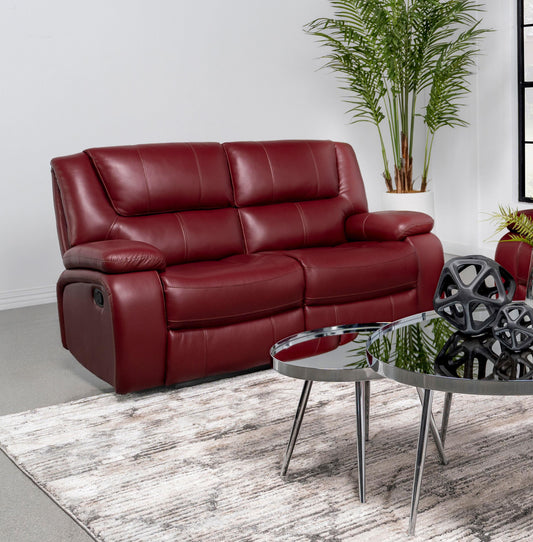 Camila Motion Loveseat in Red - Coaster Furniture