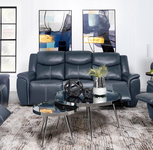 Sloane Motion Sofa in Blue - Coaster Furniture