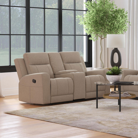 Brentwood Motion Loveseat in Taupe - Coaster Furniture