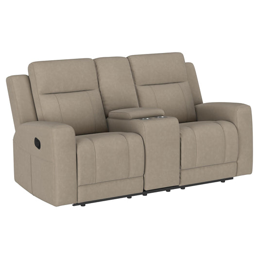 Brentwood Motion Loveseat in Taupe - Coaster Furniture