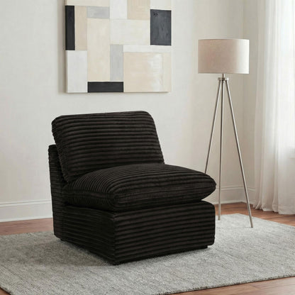 Collins Armless Chair - Chocolate Brown