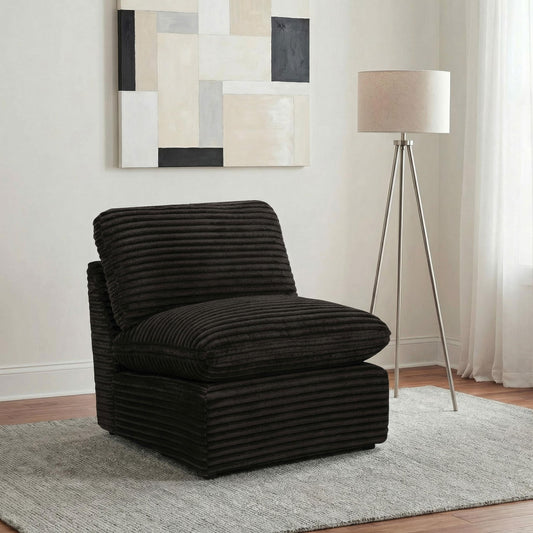 Collins Armless Chair - Chocolate Brown
