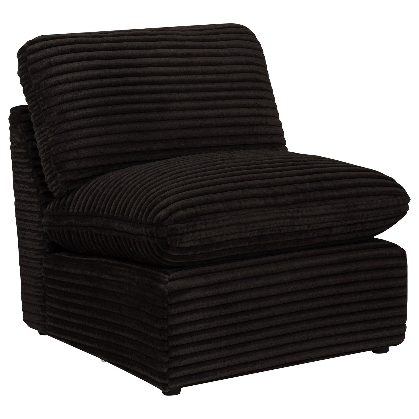 Collins Armless Chair - Chocolate Brown