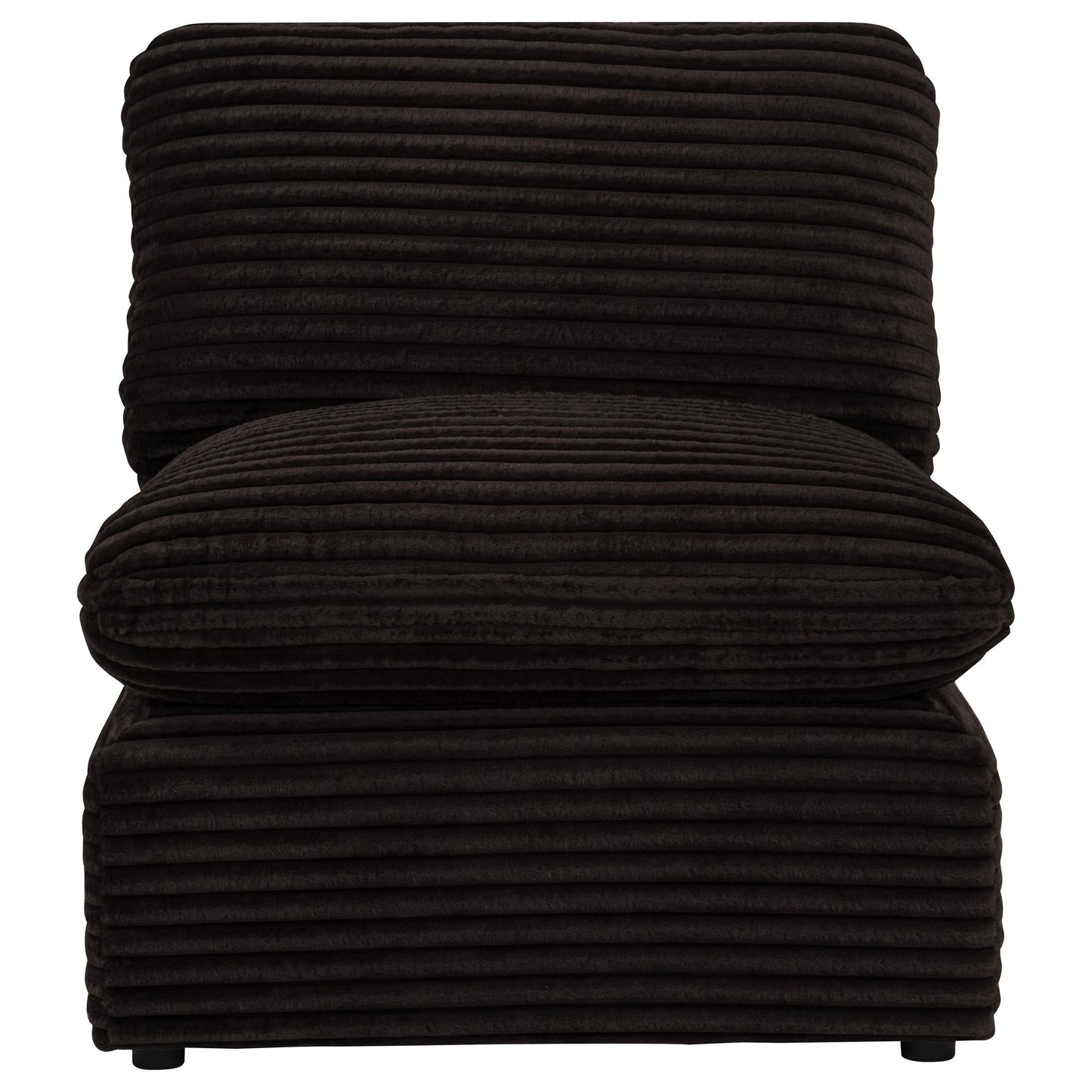 Collins Armless Chair - Chocolate Brown