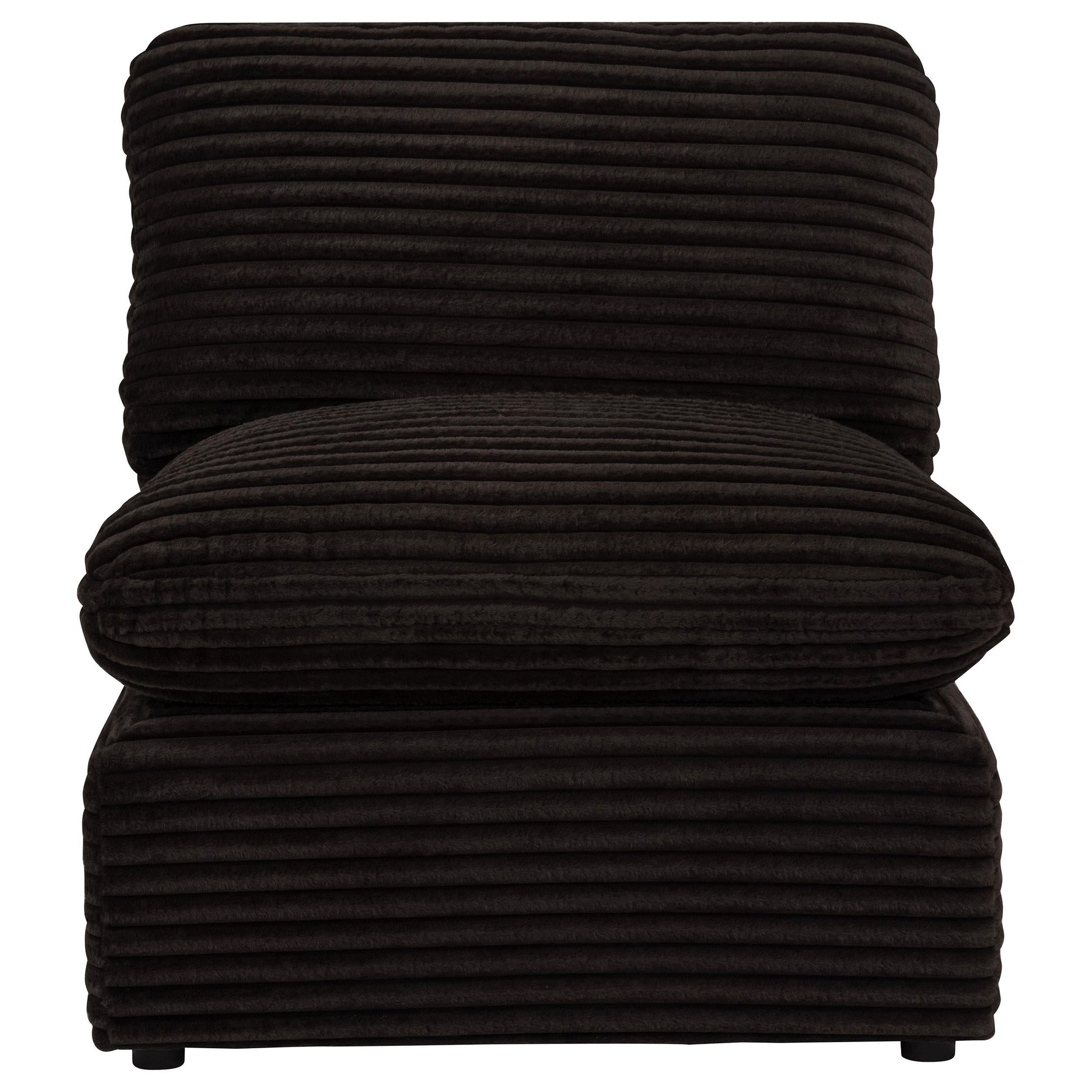 Collins Armless Chair - Chocolate Brown