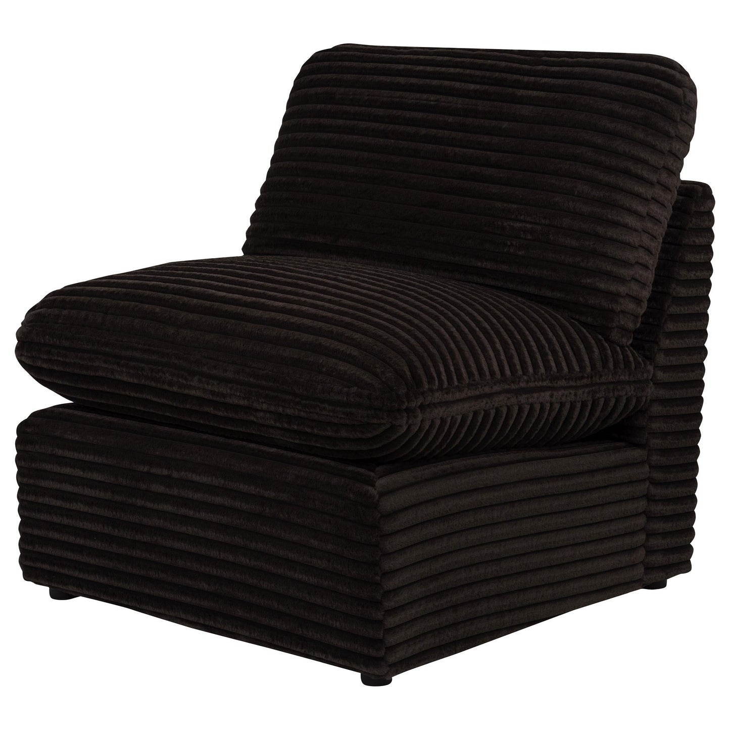 Collins Armless Chair - Chocolate Brown