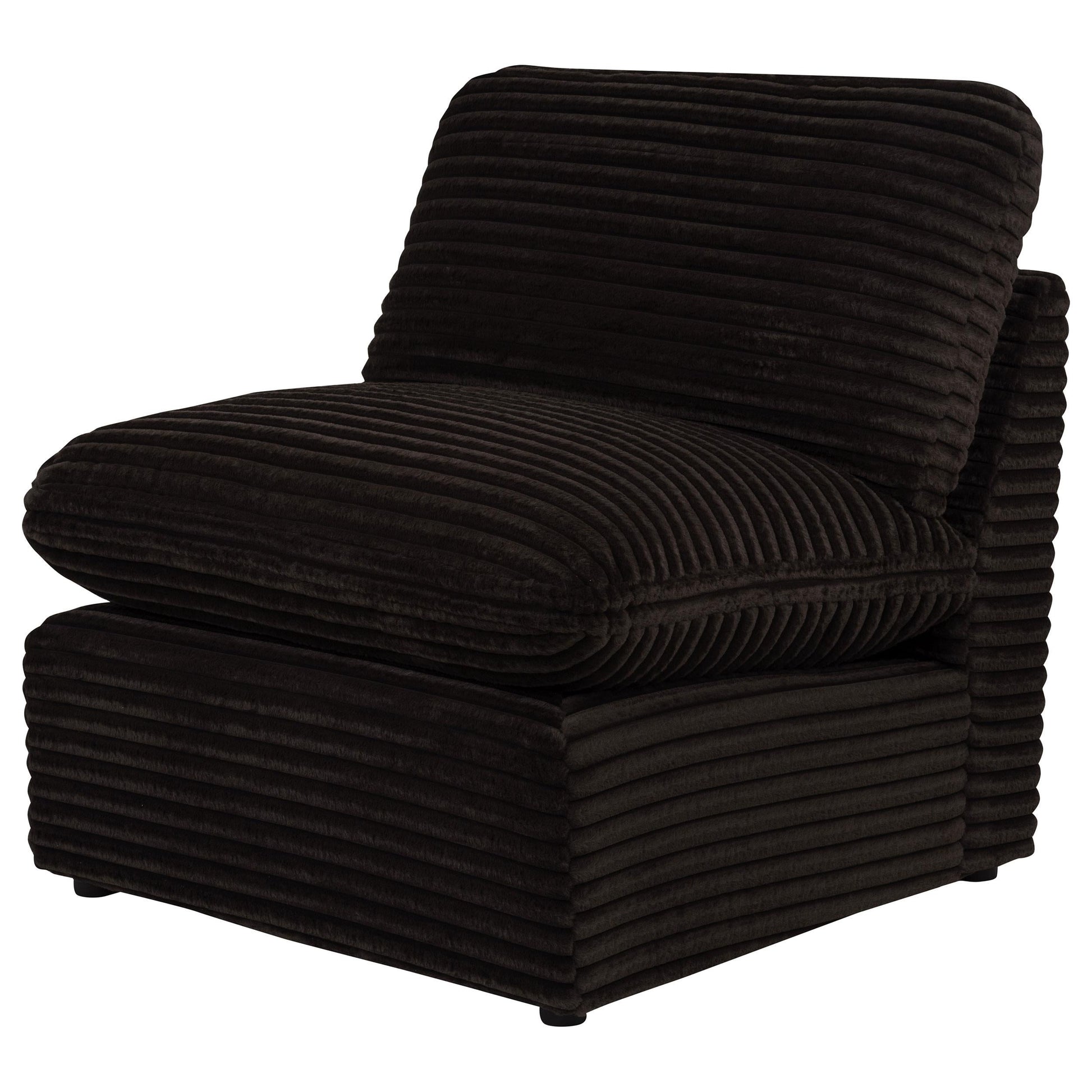 Collins Armless Chair - Chocolate Brown