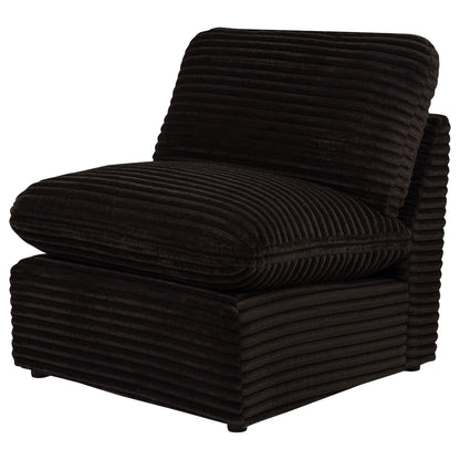 Collins Armless Chair - Chocolate Brown