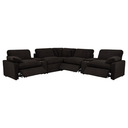 Collins Pwr Sectional 7-Piece Set - Chocolate Brown