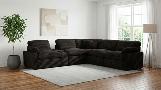 Collins Modular Power Sectional in Chocolate Brown - Coaster Furniture