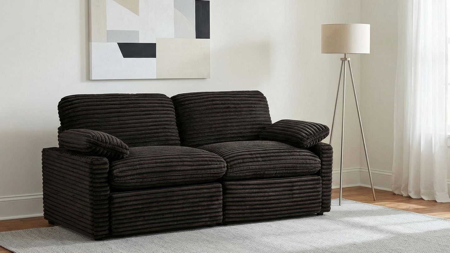 Collins Power Loveseat - Chocolate Brown