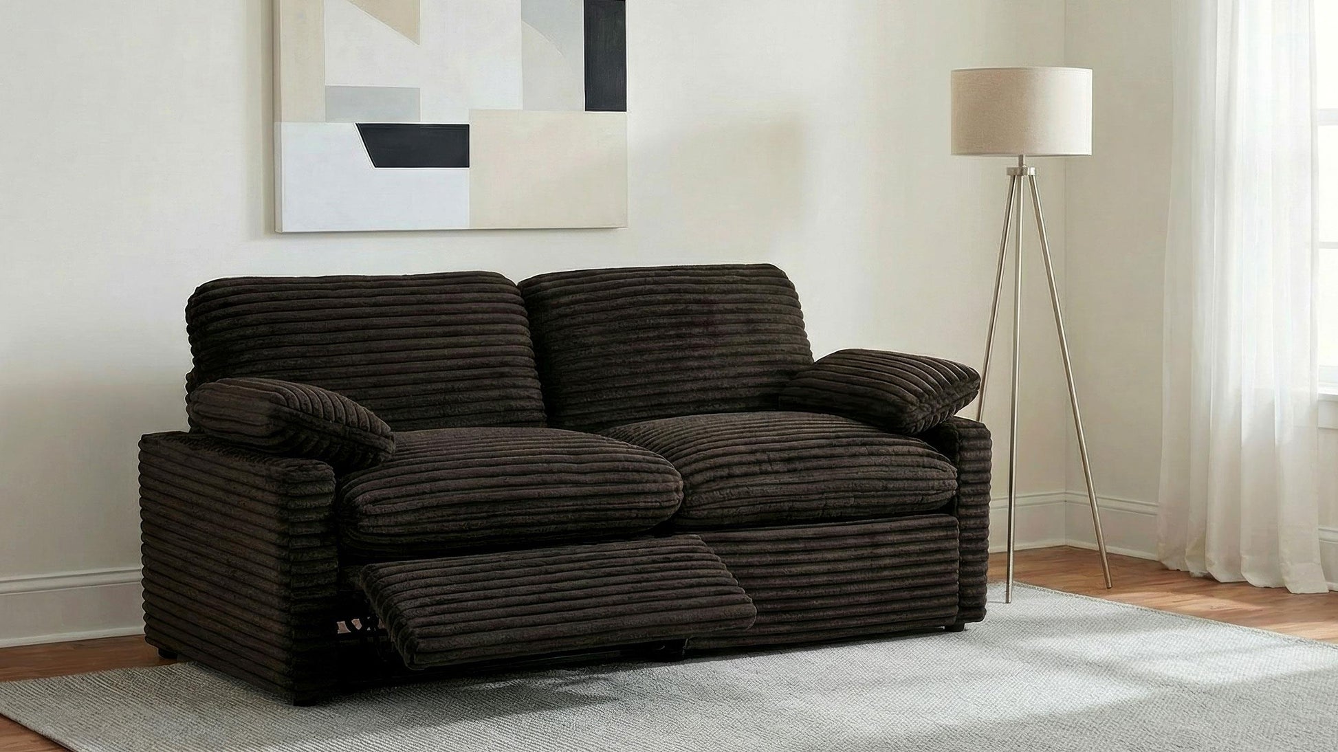 Collins Power Loveseat - Chocolate Brown