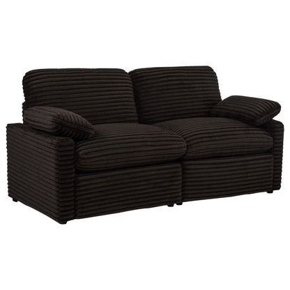 Collins Power Loveseat - Chocolate Brown