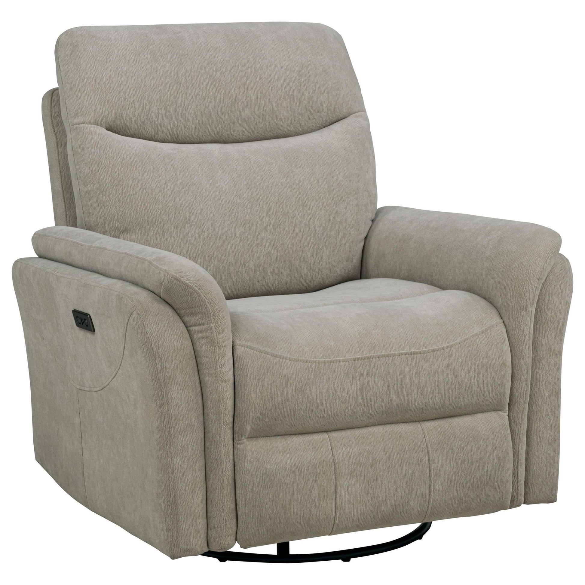 Adler Swivel Glider Recliner - Greige
