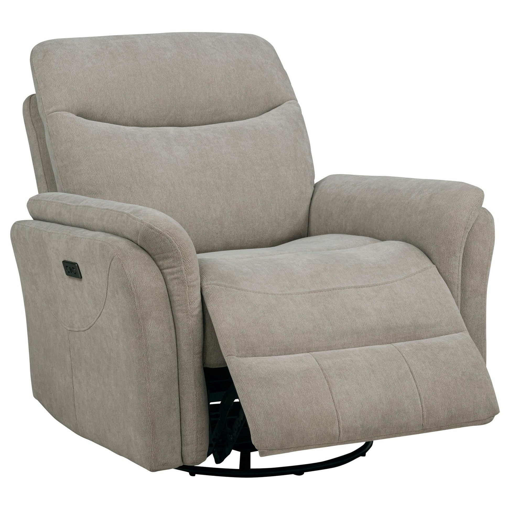Adler Swivel Glider Recliner - Greige