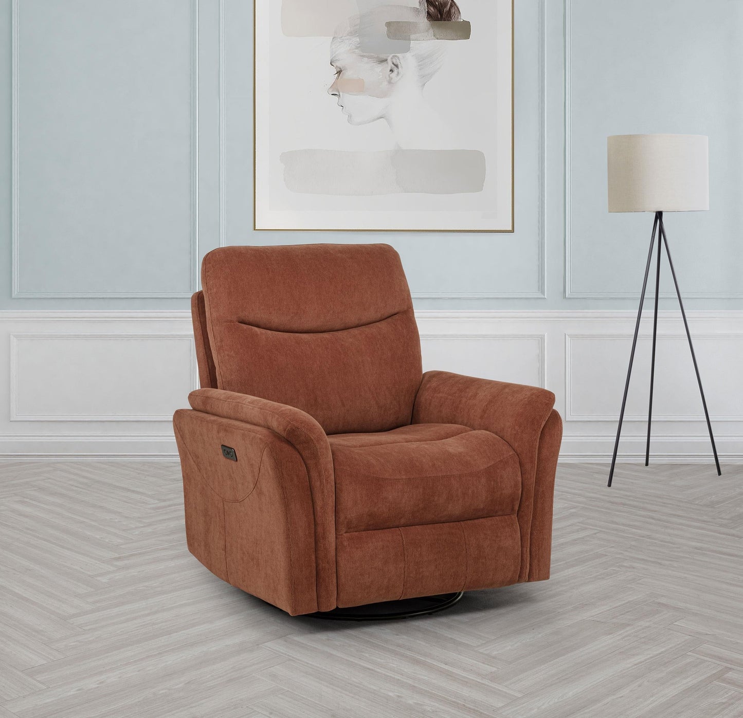 Adler Swivel Glider Recliner - Rust
