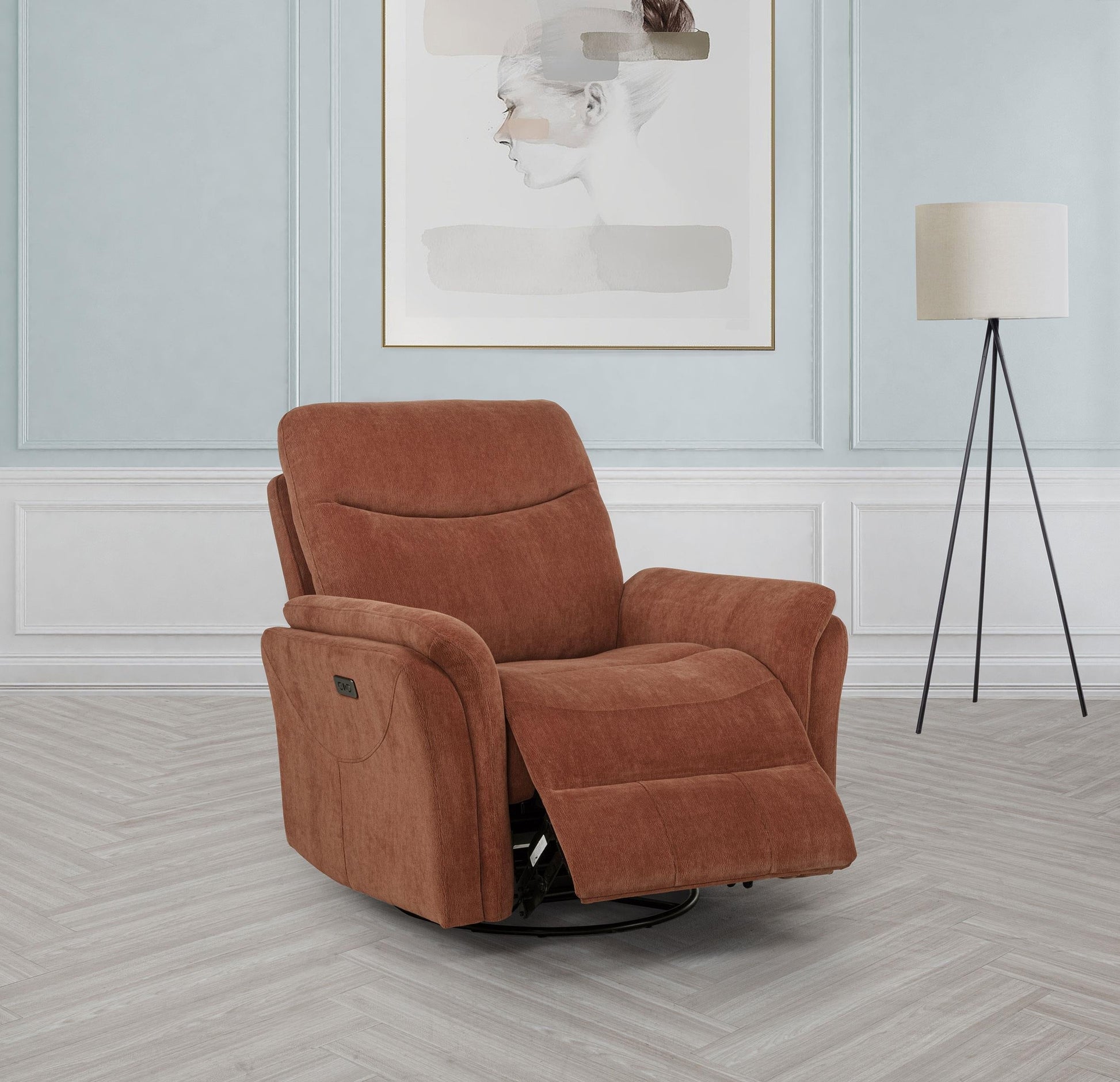 Adler Swivel Glider Recliner - Rust