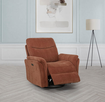 Adler Swivel Glider Recliner - Rust