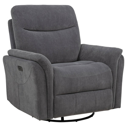 Adler Swivel Glider Recliner - Charcoal Grey