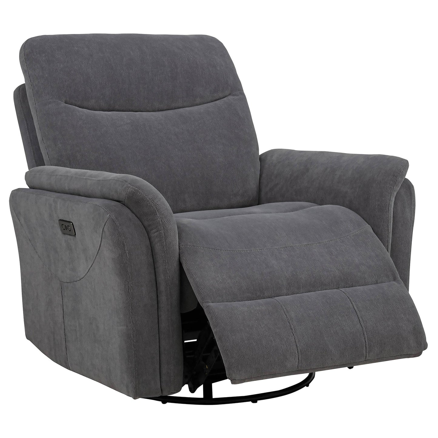 Adler Swivel Glider Recliner - Charcoal Grey