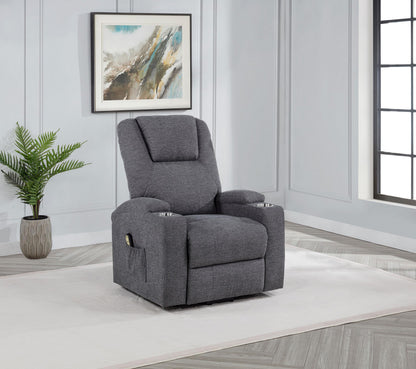 Louie Power Recliner - Dark Grey