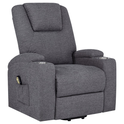 Louie Power Recliner - Dark Grey