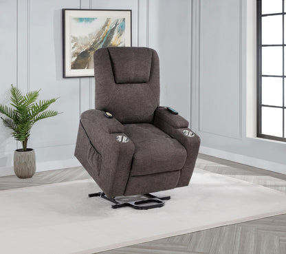 Louie Power Recliner - Brown