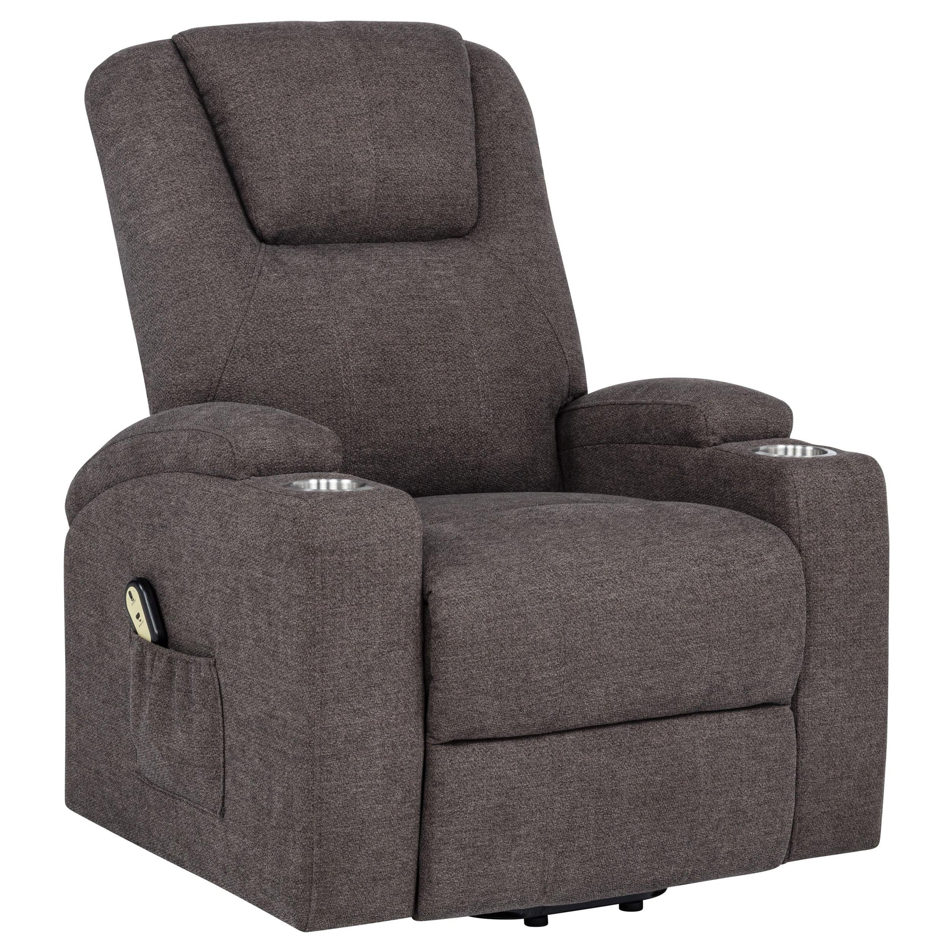 Louie Power Recliner - Brown