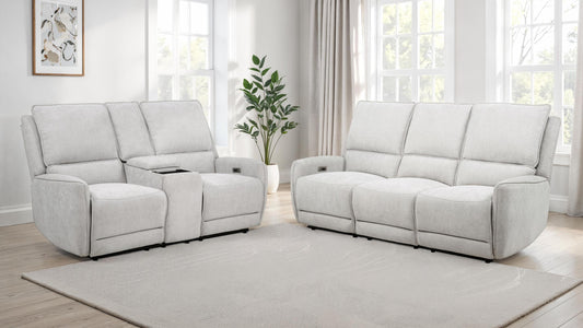 Sylmar Power Reclining Sofa Set in Dove Grey - Coaster Furniture