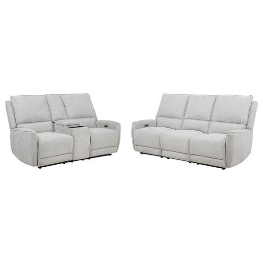 Sylmar Power Reclining Sofa Set in Dove Grey - Coaster Furniture
